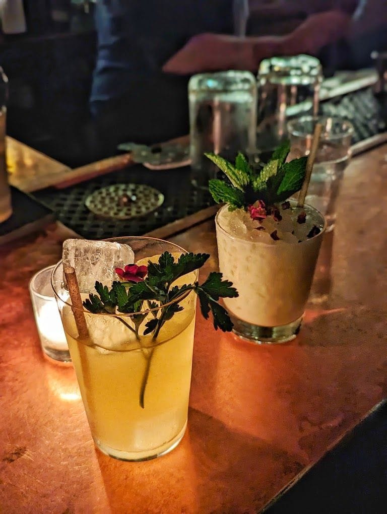 Drink offerings at Please Don't Tell, one of the best bars in Manhattan, NYC.