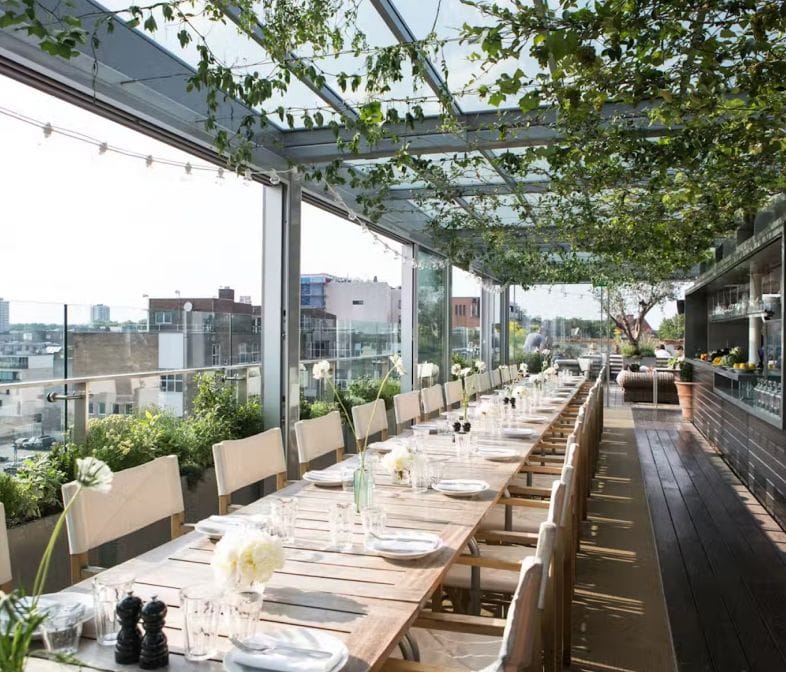 Rooftop terrace venues