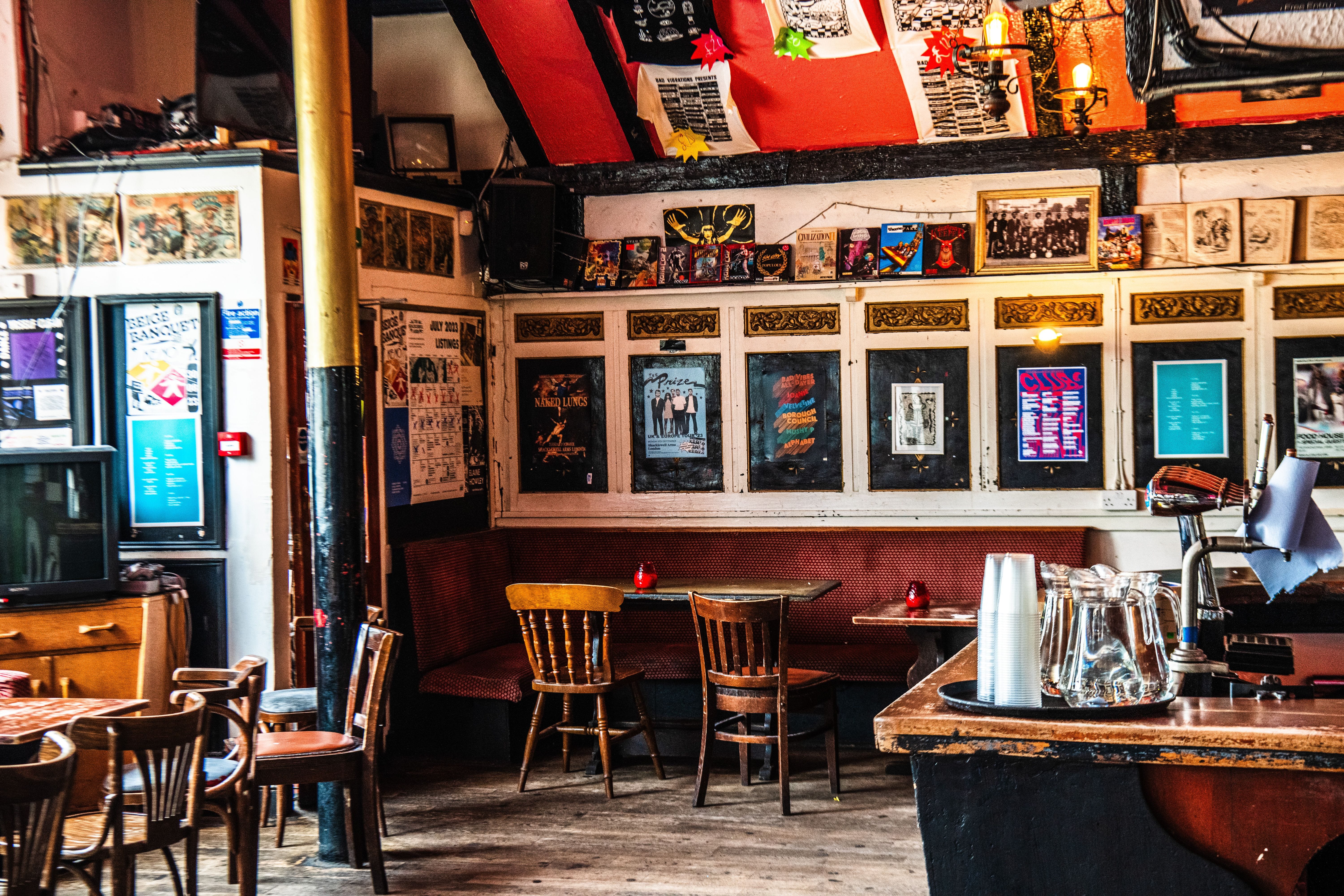 interior of the shacklewell arms in dalston in london