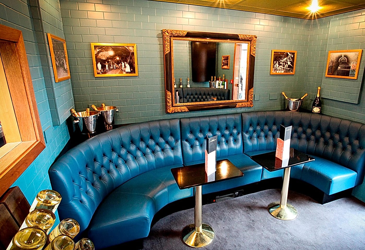 interior of st pancras brasserie and champagne bar in kings cross london