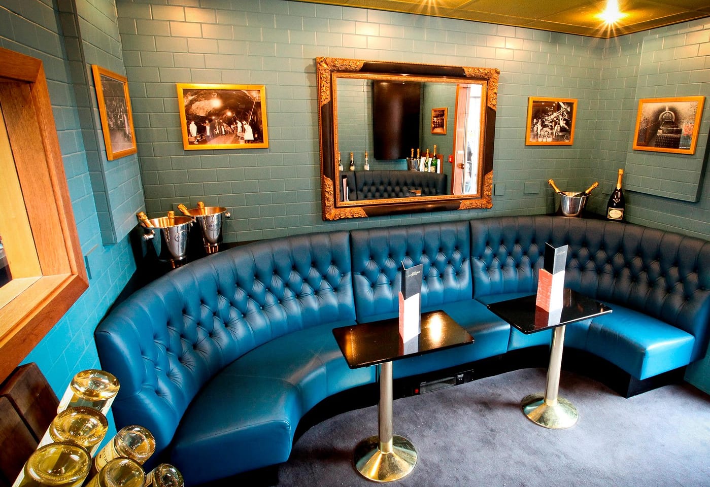 interior of st pancras brasserie and champagne bar in kings cross london