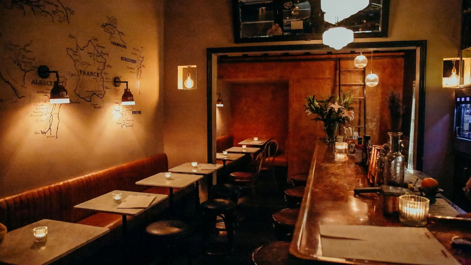 interior of tabac bar camden london cocktail bar