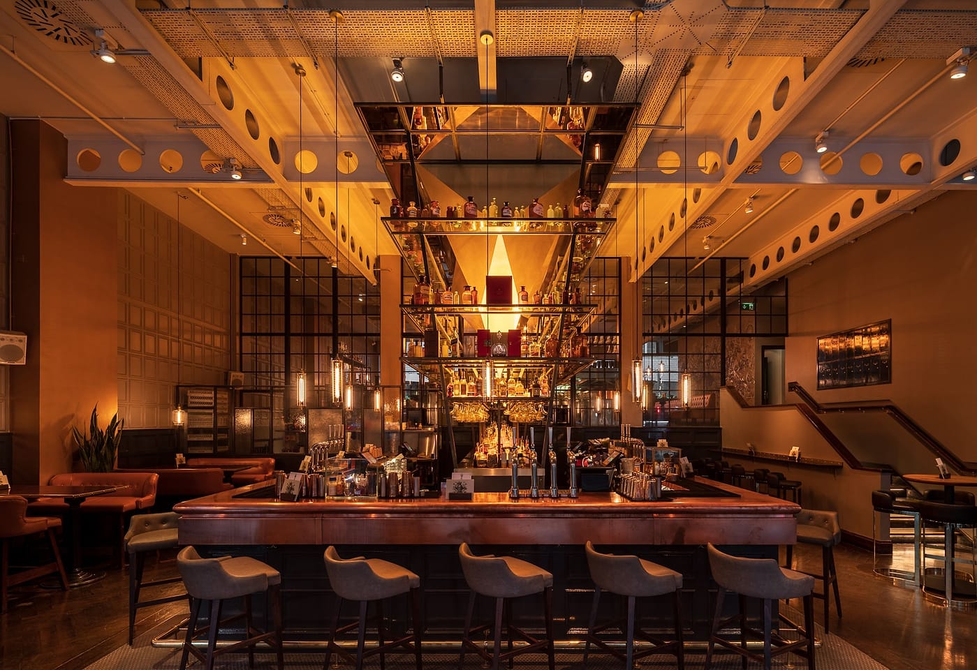 interior of the alchemist bevis marks liverpool street cocktail bar london