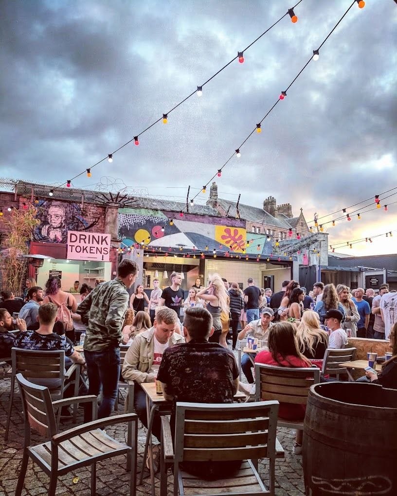 the backyard at the barras art and design glasgow summer party venue
