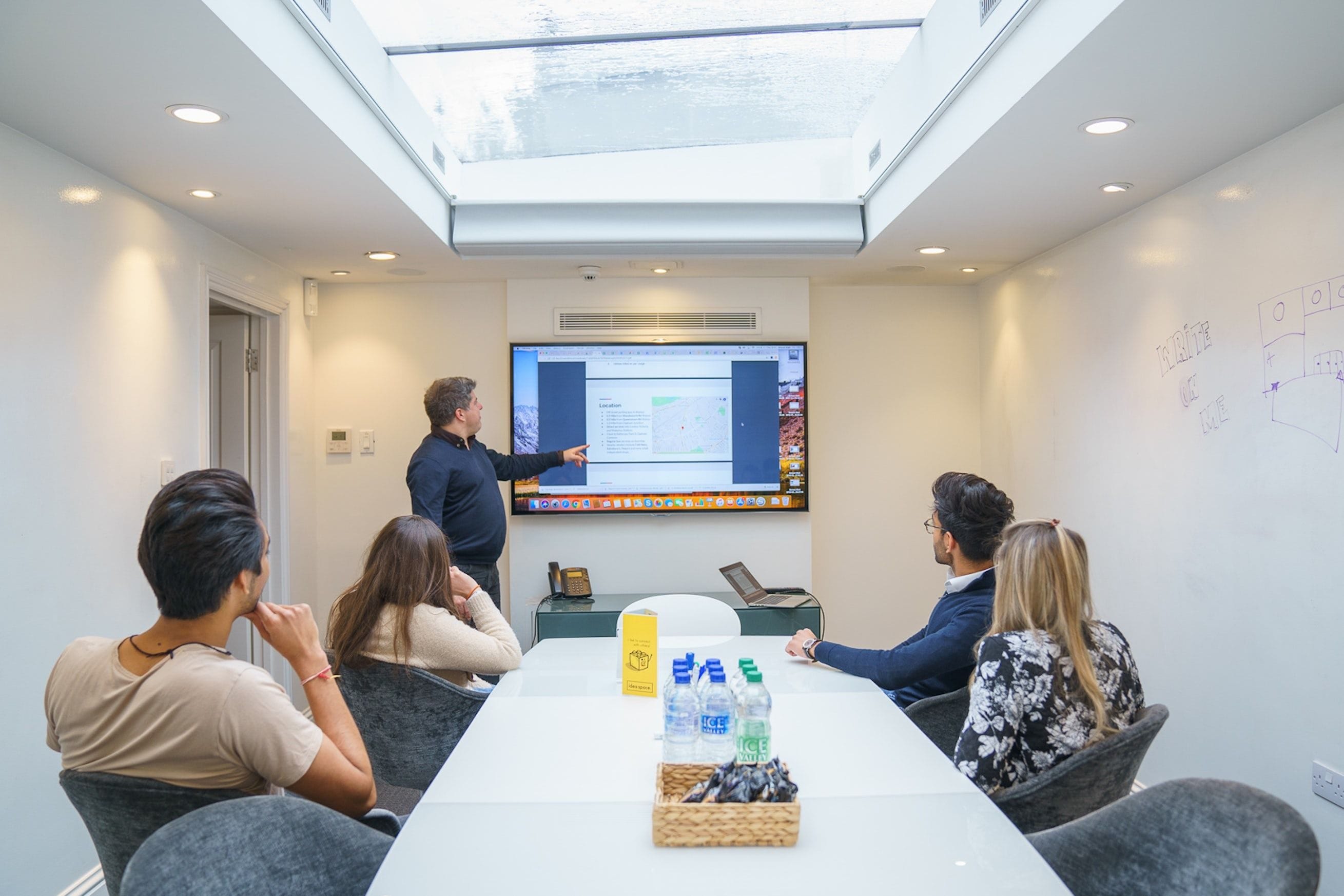 people in the big idea room at ideaspace clapham meeting room