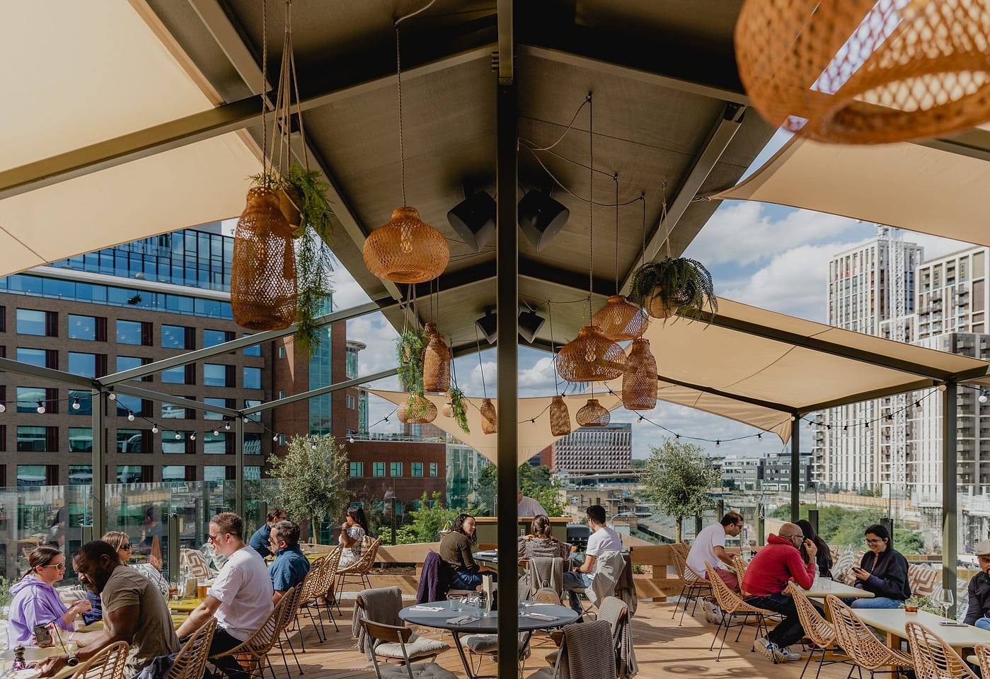 rooftop bar of the broadcaster shepherds bush london bar