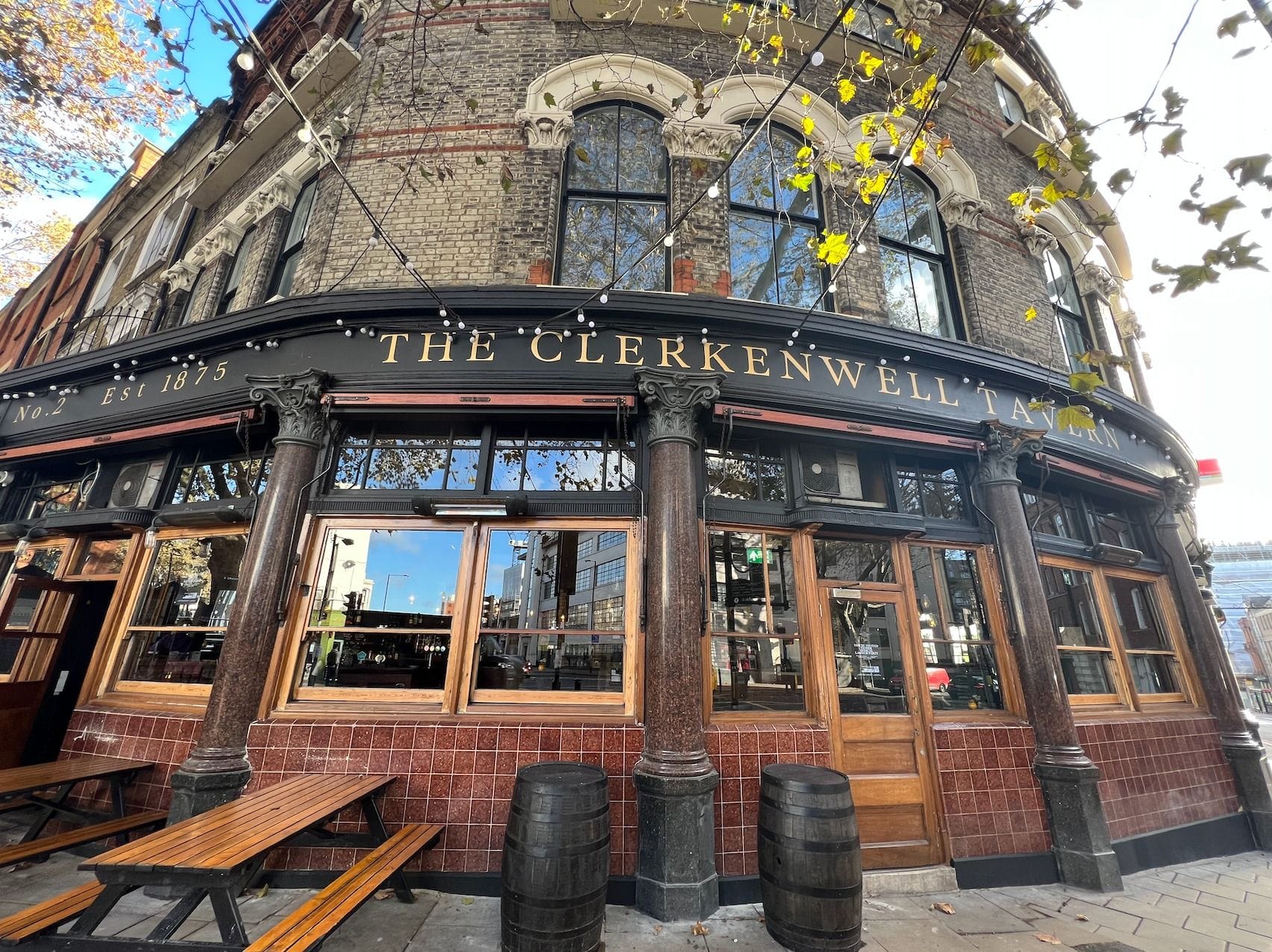 exterior of the clerkenwell tavern clerkenwell bar london