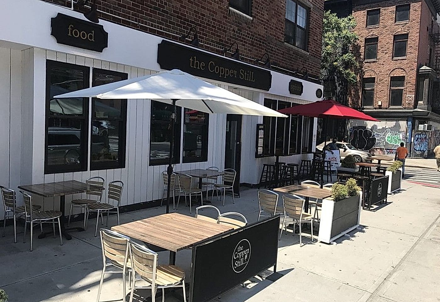 Endless pub food and whiskey at this East Village outdoor bar: The Copper Still 1