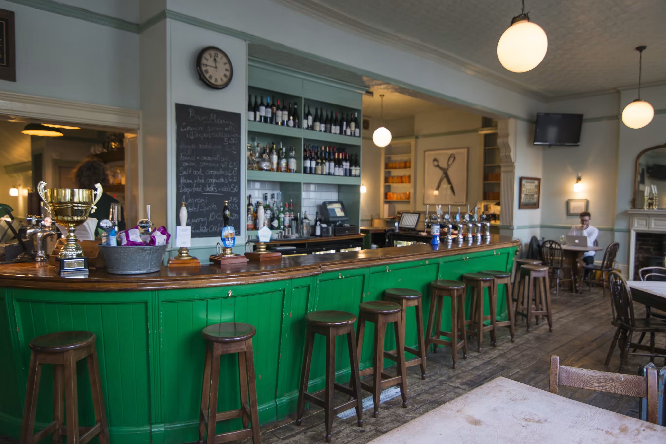 interior of the drapers arms pub in islington london