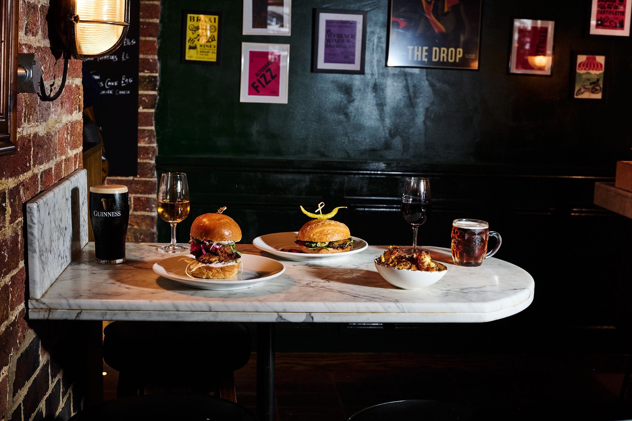 food and drink and the drop wine bar in kings cross london