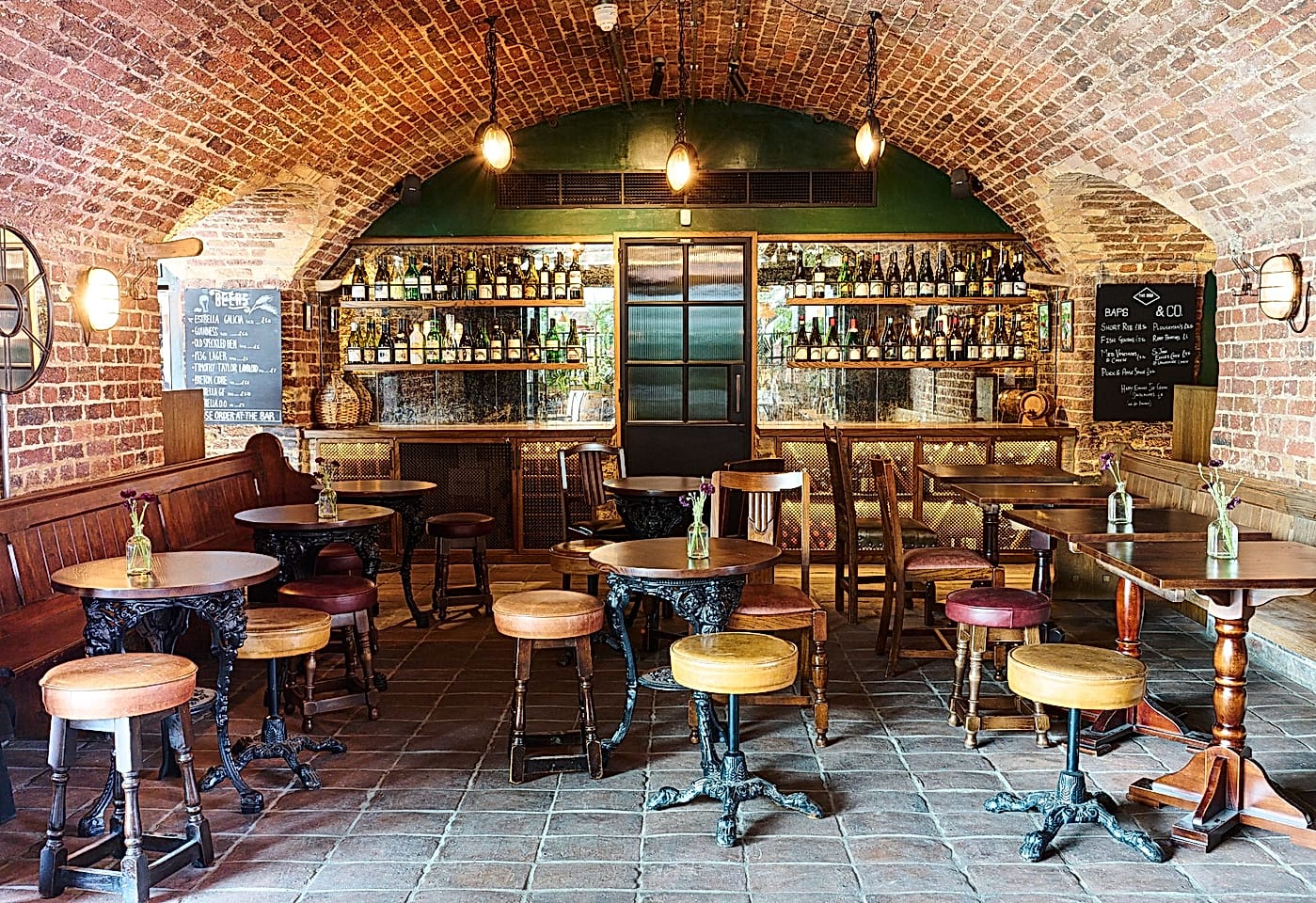 interior of the drop wine bar in kings cross london