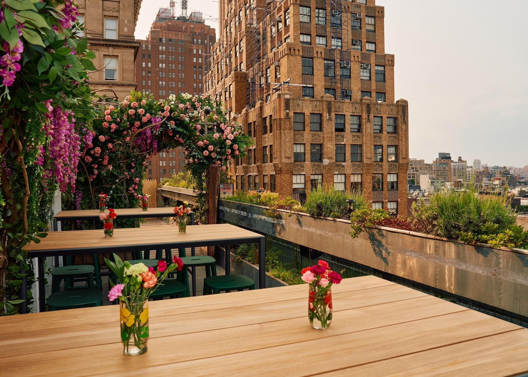 Roses and rosé at this Lower Manhattan rooftop bar: The Flower Shop1