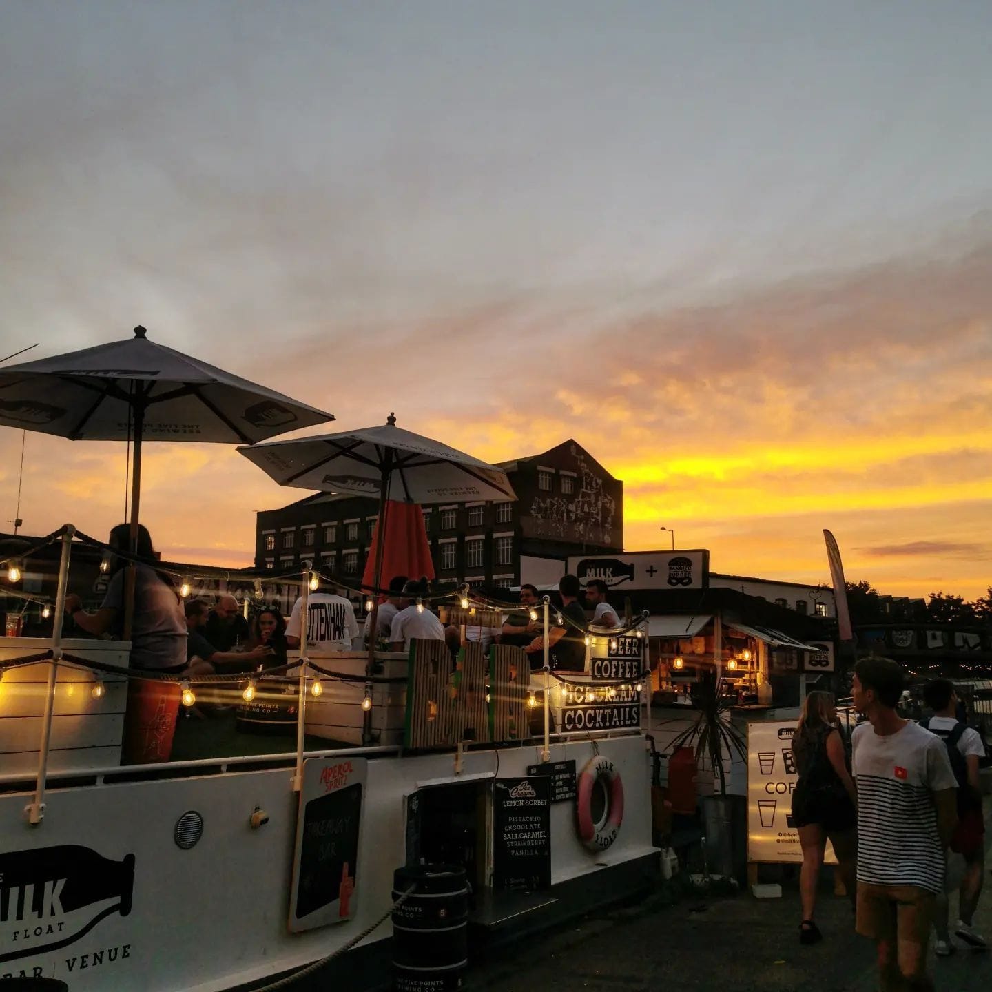 roof terrace of the milk float in hackney wick london