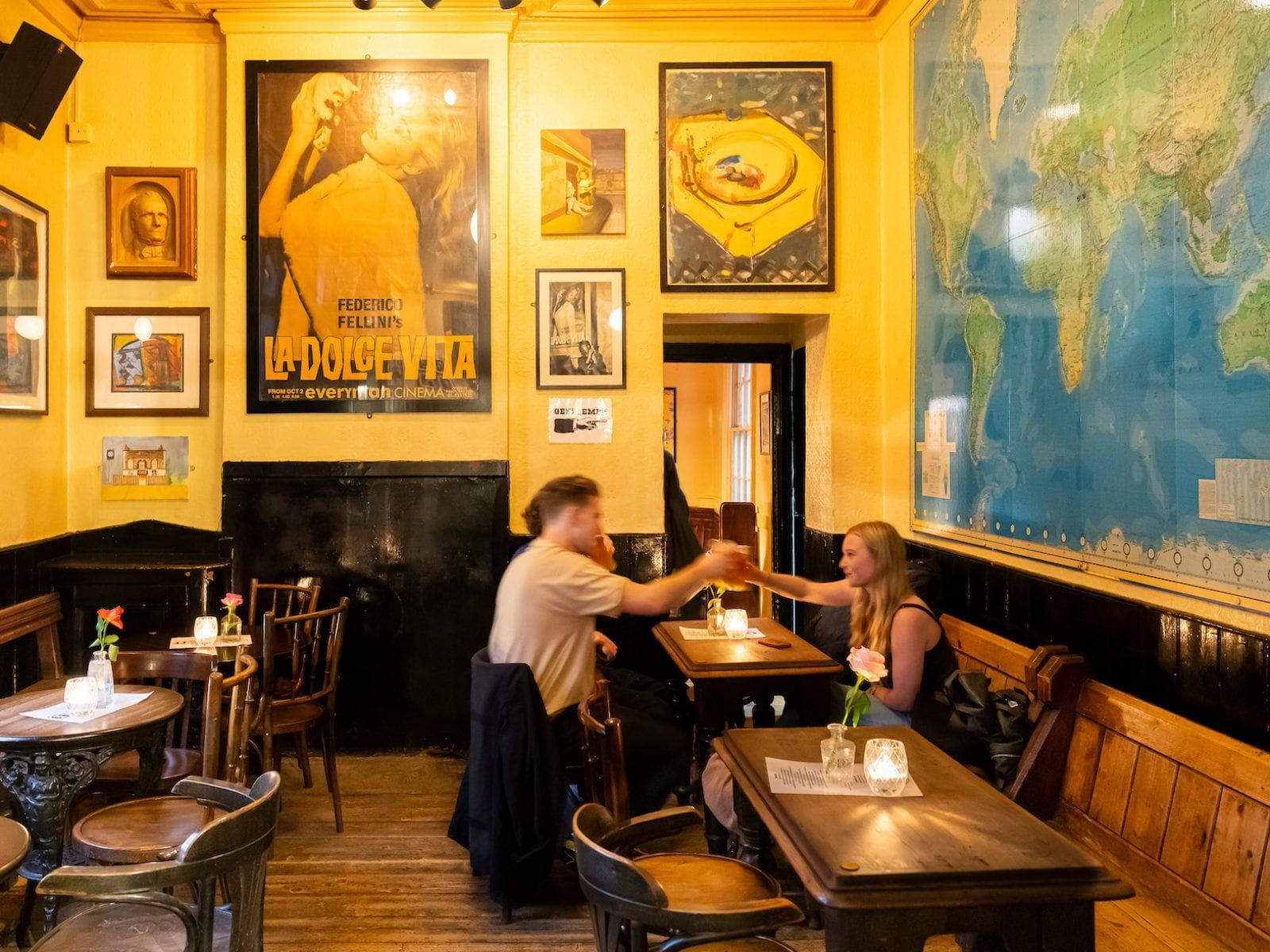 people in the prince george pub in dalston in london
