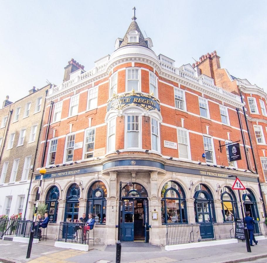 exterior of the price regent marylebone bar london