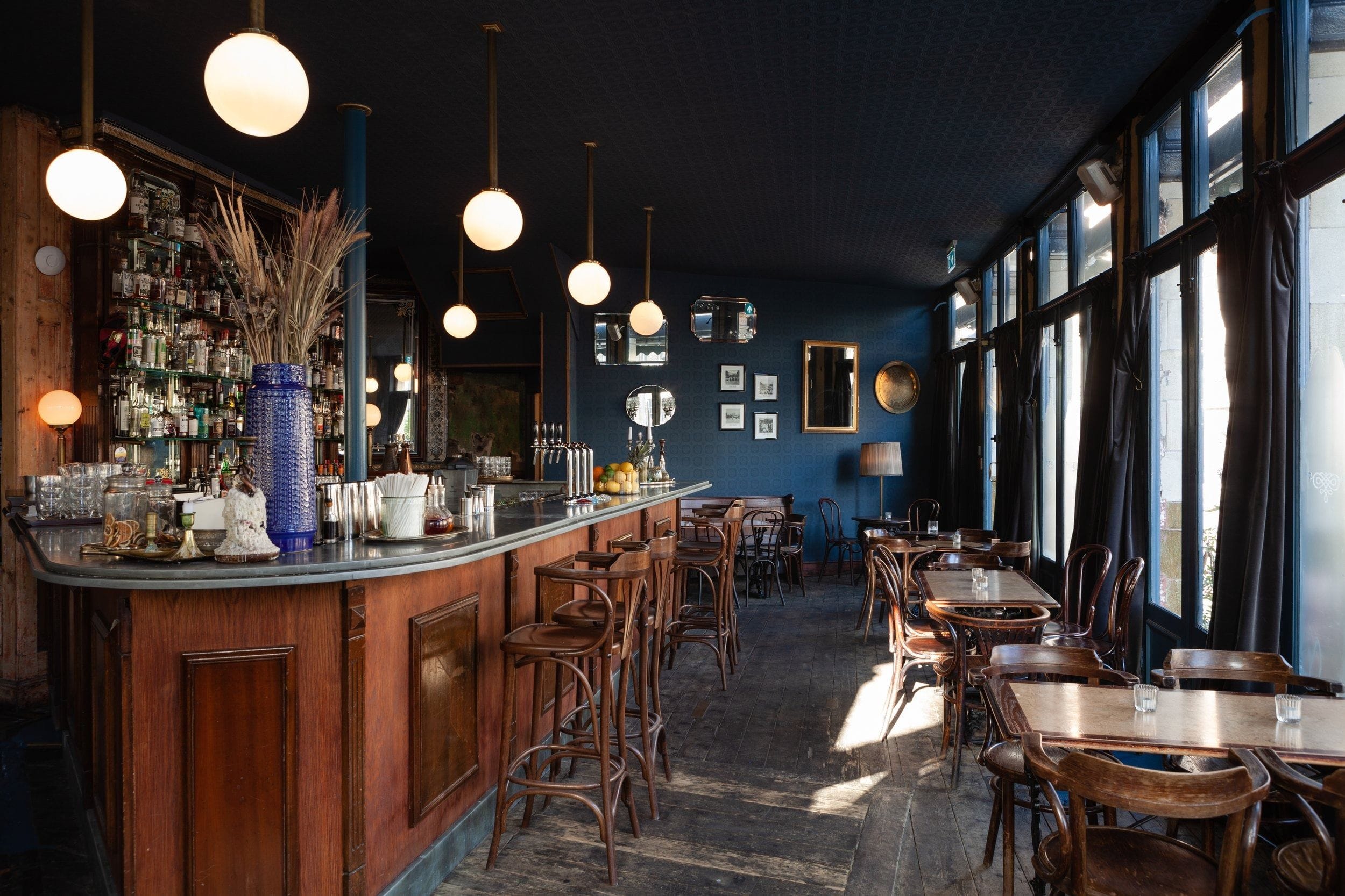 interior of the racketeer camden london cocktail bar