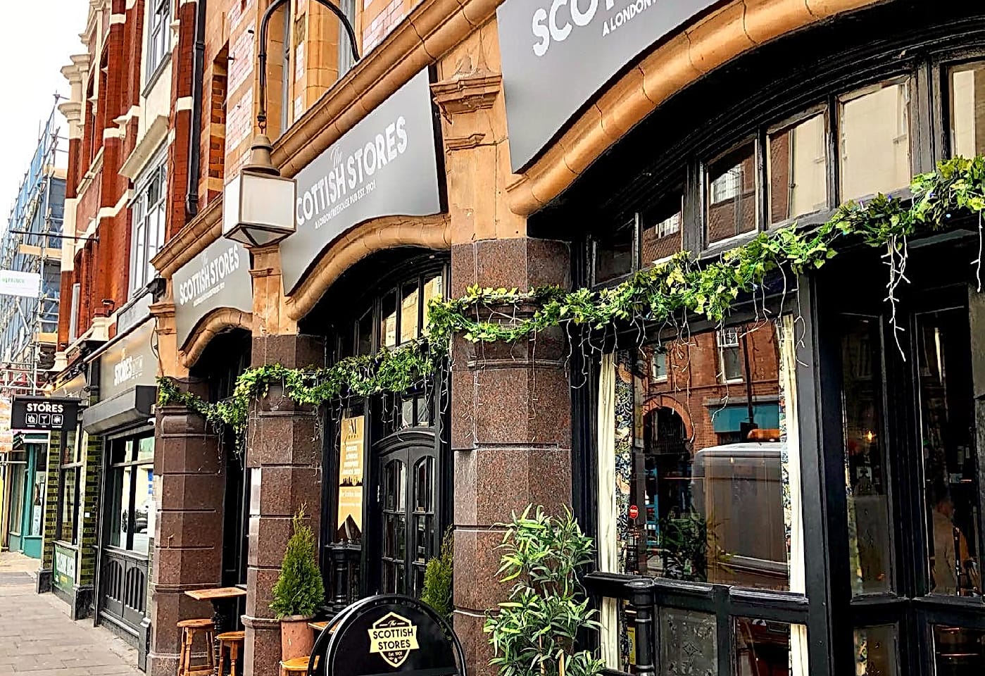 exterior of the scottish stores pub in kings cross london