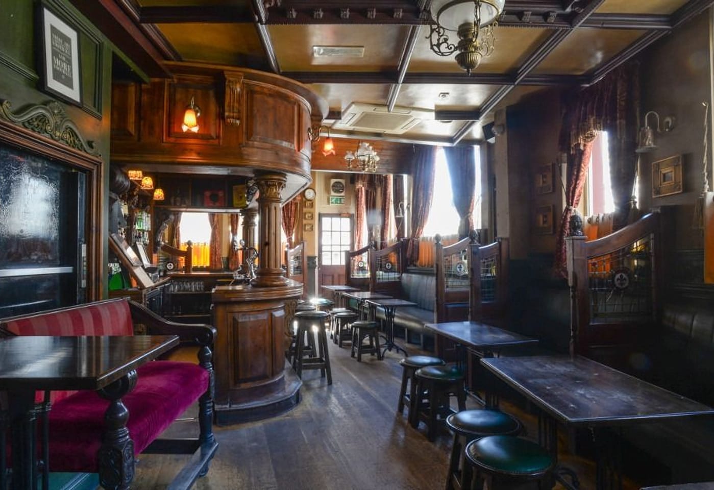 interior of the shepherd and flock pub shepherds bush london bar