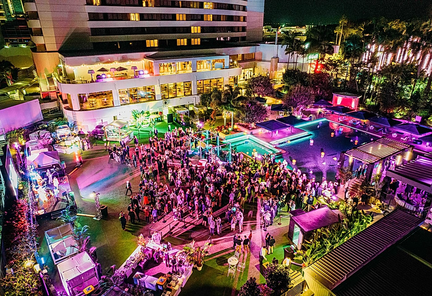 The Star Gold Coast | Birds Eye View of Poolside Area | Venue Hire Gold Coast | 1