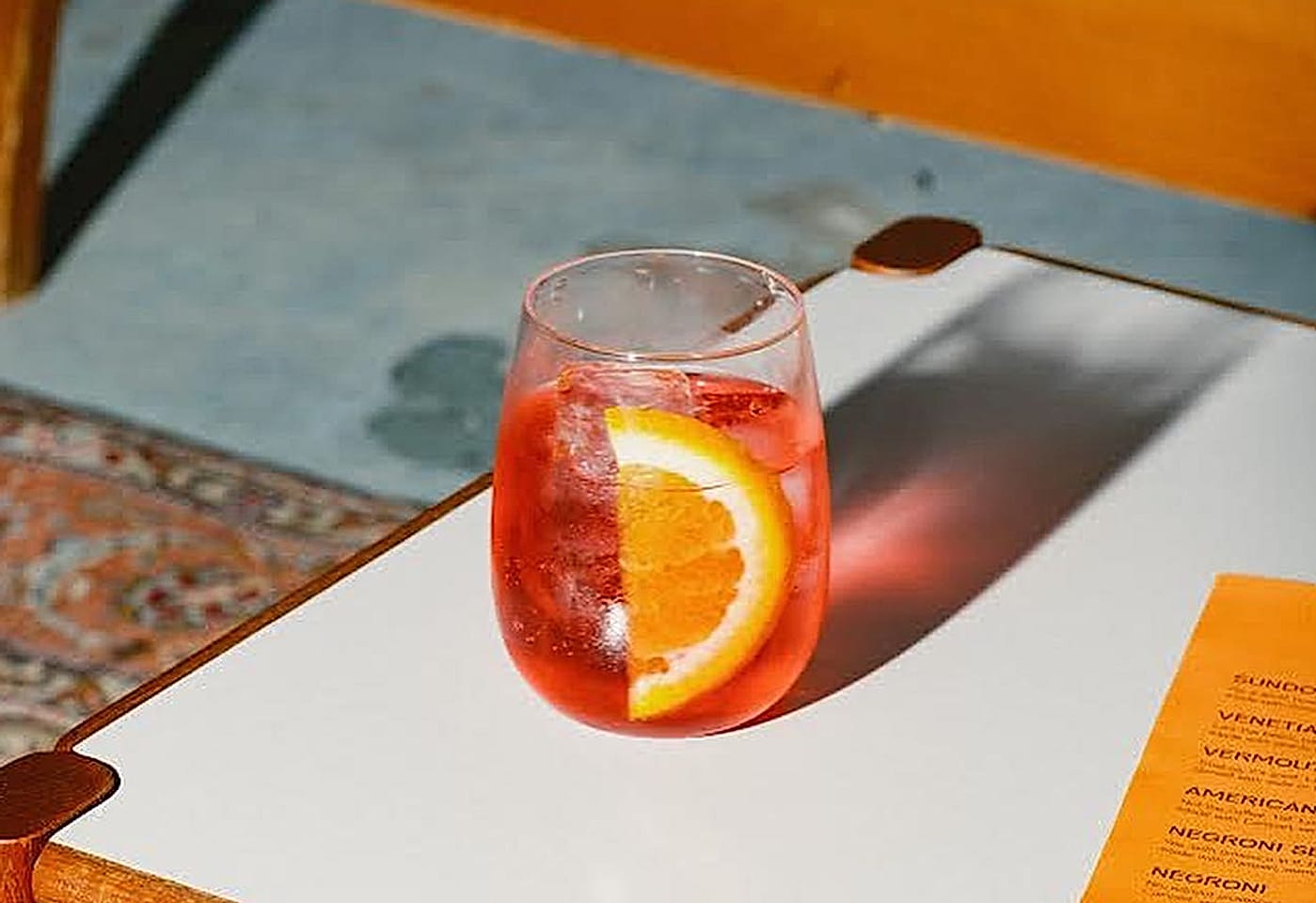 aperitivo cocktail at these days aperitivo bar in bermondsey london