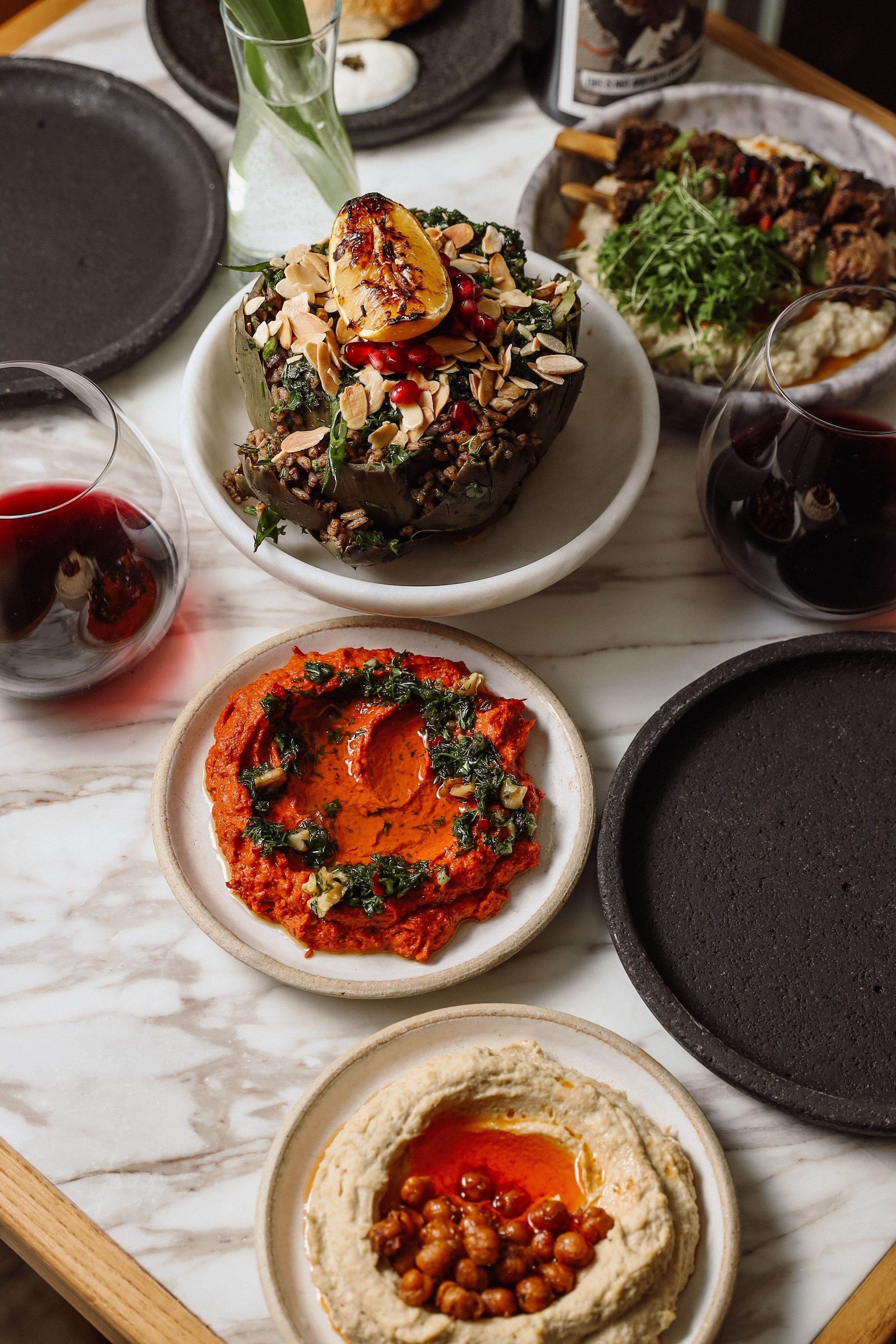 dishes at zahter soho private dining london